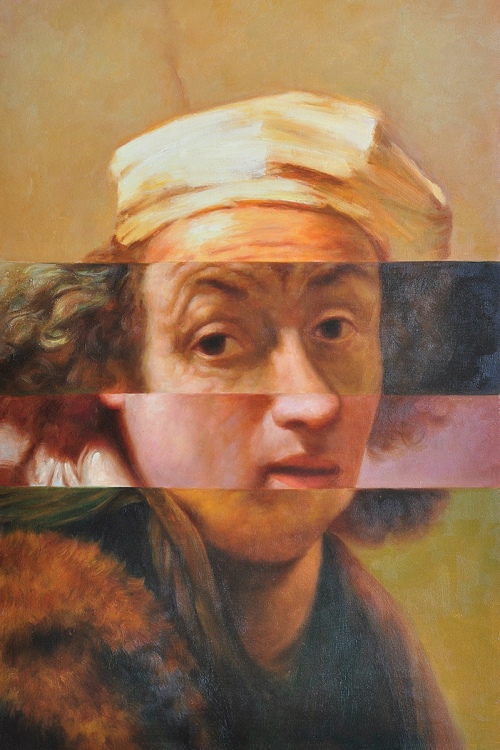 Rob and Nick Carter - RN971, Composite Portrait after Rembrandt Harmenszoon van Rijn, 2013 · © Copyright 2023